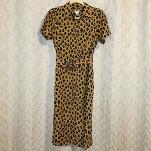 A New Day 🐆 Leopard Print Belted Dress